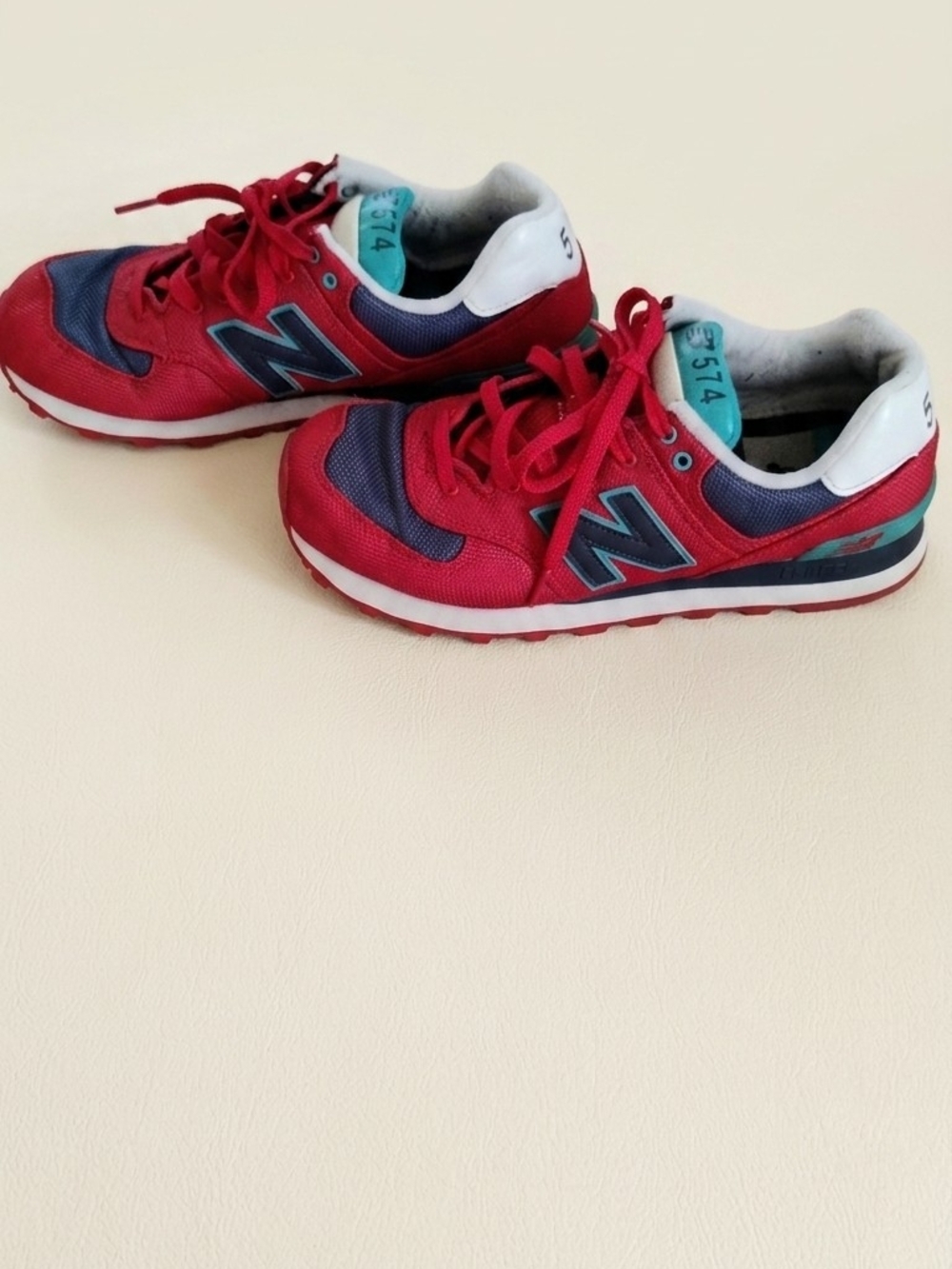New Balance 574 (ML574WMS) Red Athletic Sneakers